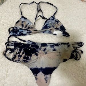 Blue Life Strappy Bikini XS Top S Bottoms
